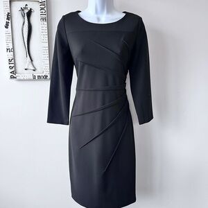 Calvin Klein Women’s Minimalist Scandi Girl Black Midi Dress Size 6